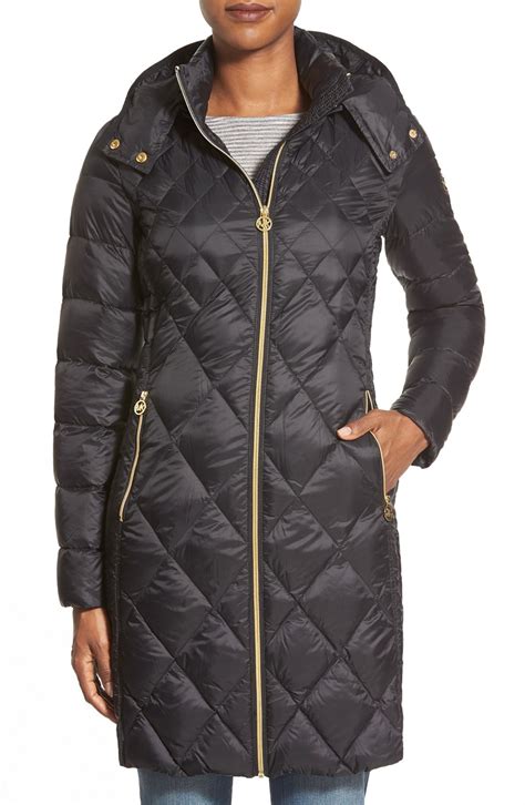 michael kors men's vertical quilted jacket|Michael Kors ladies padded coats.